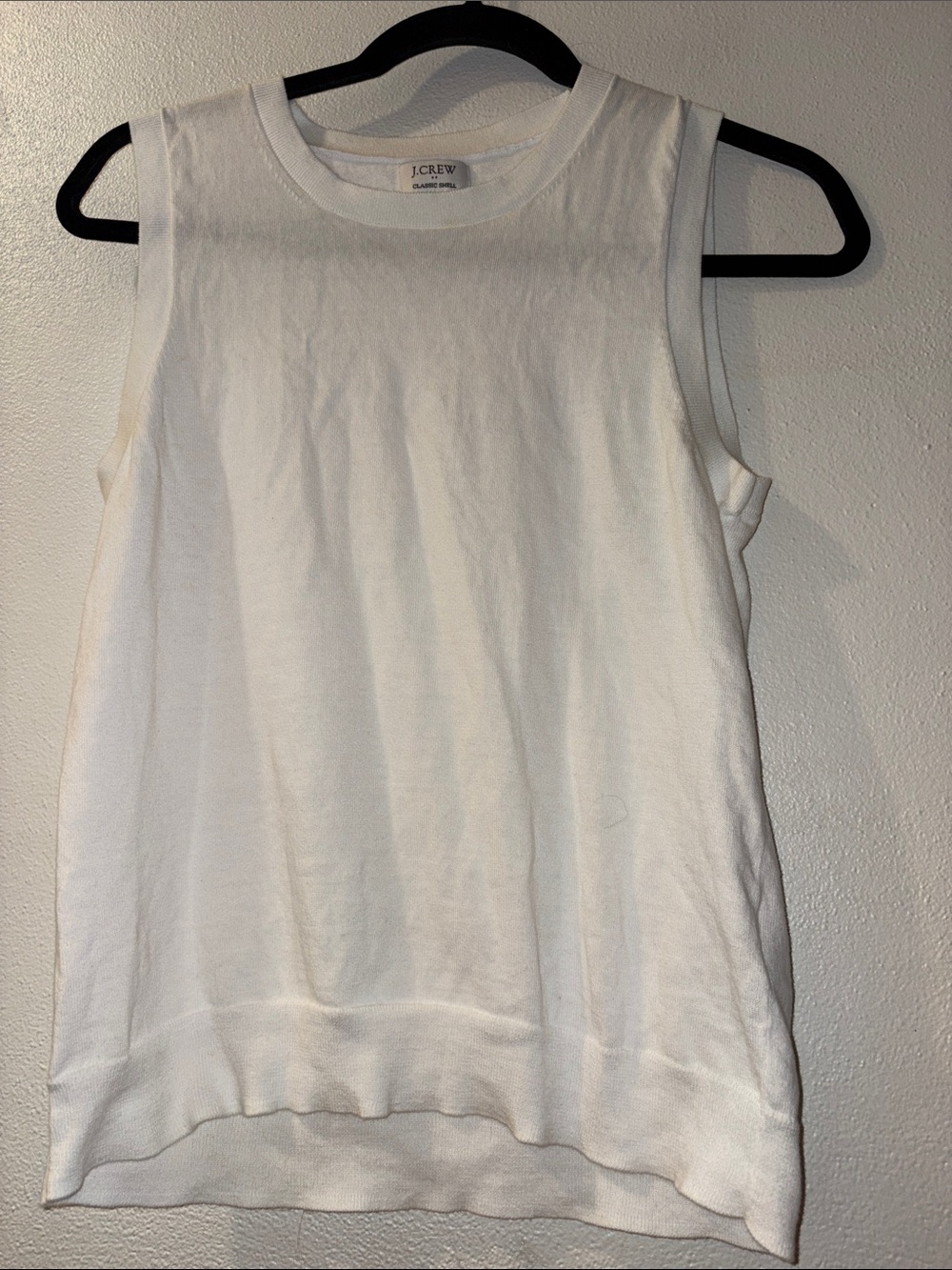 J. Crew size small White Ribbed bottom Sleeveless Tank